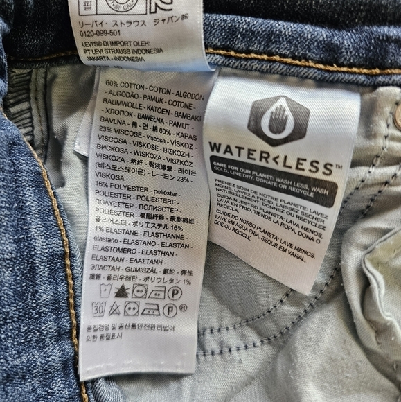 Levi's 711 classic skinny distressed soft stretchy flattering mid-rise jeans 29 - Picture 6 of 6